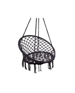 ČistéDřevo Závěsné houpací křeslo černé