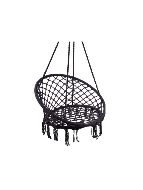 ČistéDřevo Závěsné houpací křeslo černé