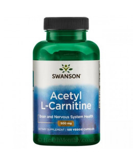 Swanson Acetyl-L-Carnitine 500mg, 100 kapslí