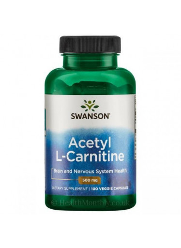 Swanson Acetyl-L-Carnitine 500mg, 100 kapslí