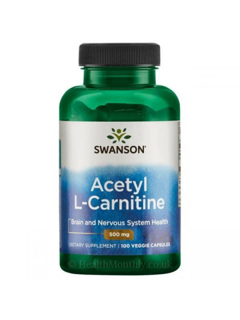 Swanson Acetyl-L-Carnitine 500mg, 100 kapslí