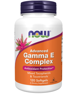 NOW Advanced Gamma E Complex (komplex vitamínu E), 120 kapslí