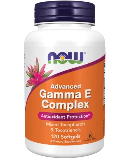 NOW Advanced Gamma E Complex (komplex vitamínu E), 120 kapslí