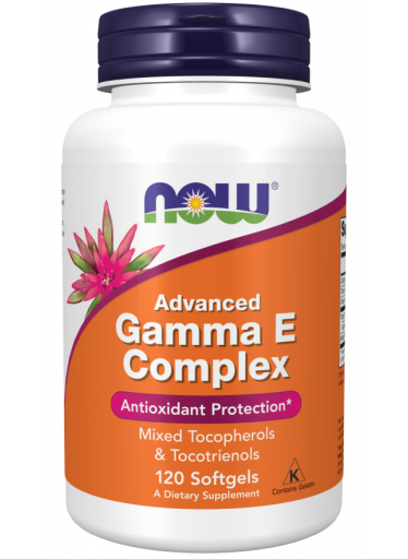 NOW Advanced Gamma E Complex (komplex vitamínu E), 120 kapslí