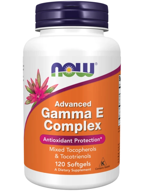 NOW Advanced Gamma E Complex (komplex vitamínu E), 120 kapslí