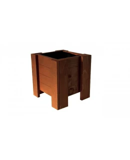 ATMOWOOD Čtvercový dřevěný truhlík 33 cm - teak