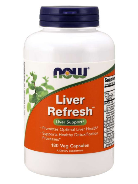 NOW Liver Refresh (podpora jater), 180 rostlinných kapslí