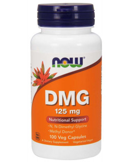 NOW DMG (Dimethylglycin), 125 mg, 100 rostlinných kapslí