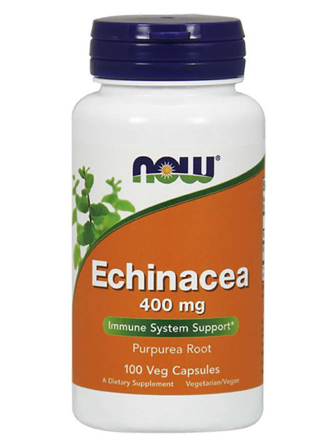 NOW Echinacea (Třapatka), 400 mg, 100 rostlinných kapslí - EXPIRACE -11/22