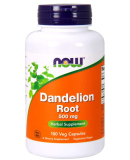 NOW Dandelion Root (Pampeliška kořen), 500 mg, 100 rostlinných kapslí