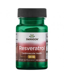 Swanson Resveratrol, 100 mg, 30 kapslí