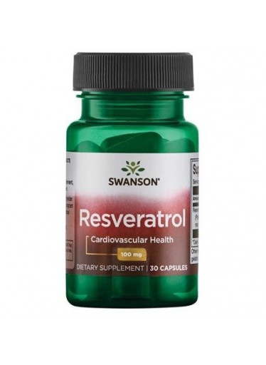 Swanson Resveratrol, 100 mg, 30 kapslí