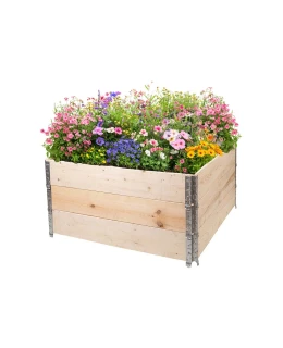ATMOWOOD Dřevěný vyvýšený záhon s kováním 120 x 120 x 20 cm