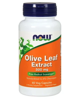 NOW Extrakt z olivových listů, 500 mg x 60 rostlinných kapslí