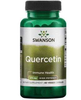 Swanson High Potency Quercetin (Kvercetin), 475 mg, 60 rostlinných kapslí 