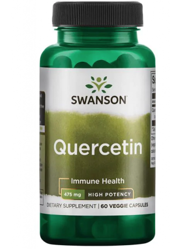 Swanson High Potency Quercetin (Kvercetin), 475 mg, 60 rostlinných kapslí 