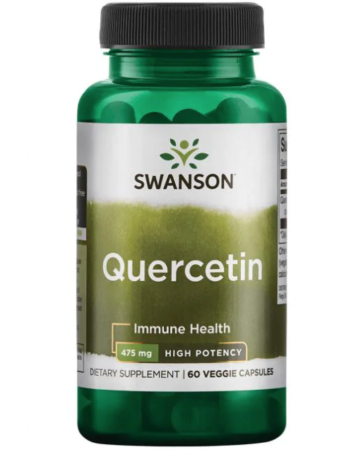 Swanson High Potency Quercetin (Kvercetin), 475 mg, 60 rostlinných kapslí 