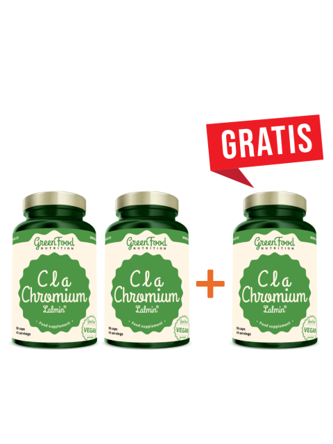 GreenFood 2 + 1 CLA + Chromium Lalmin® 90 kapslí