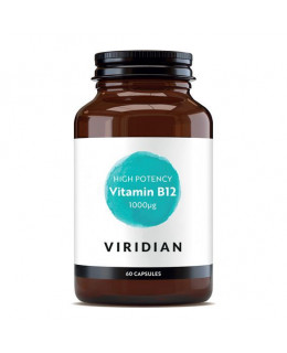 Viridian High Potency Vitamin B12, 1000 ug, 60 kapslí