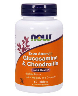 NOW Glukosamin & Chondroitin Extra Strength (dvojitá síla), 60 tablet