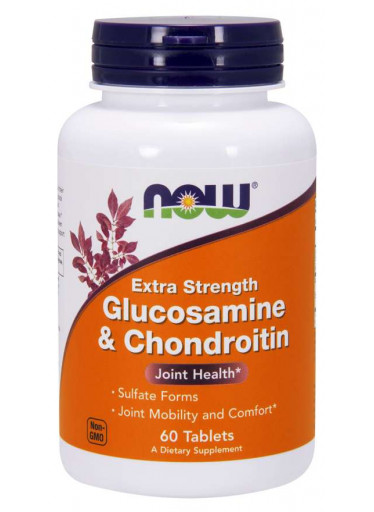 NOW Glukosamin & Chondroitin Extra Strength (dvojitá síla), 60 tablet