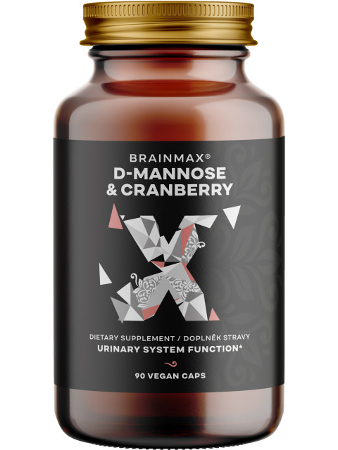 BrainMax D-Mannose & Cranberry, 90 rostlinných kapslí