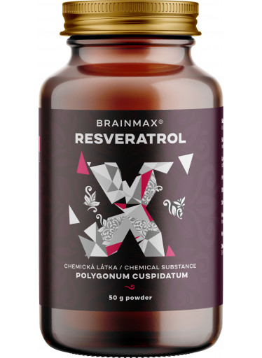 BrainMax Resveratrol Powder, resveratrol prášek, 50 g