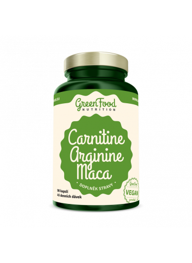 GreenFood Carnitin+Arginin+Maca 90 kapslí