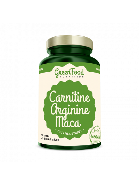 GreenFood Carnitin+Arginin+Maca 90 kapslí