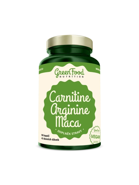 GreenFood Carnitin+Arginin+Maca 90 kapslí