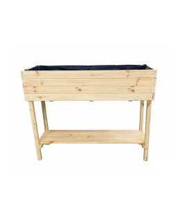 ATMOWOOD Vyvýšený dřevěný truhlík s policí 80 cm - borovice