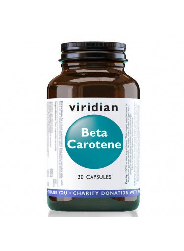 Viridian Beta Carotene (Beta karoten), 30 kapslí