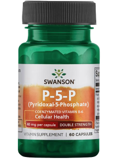 Swanson Vitamin B6 P-5-P, 40 mg, (vitamin B6), 60 kapslí