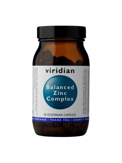 Viridian Balanced Zinc Complex (Chelatovaná forma zinku), 90 kapslí
