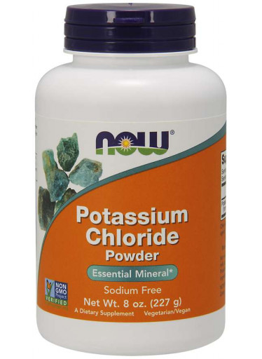NOW Potassium Chloride Powder (draslík jako chlorid draselný prášek), 227g