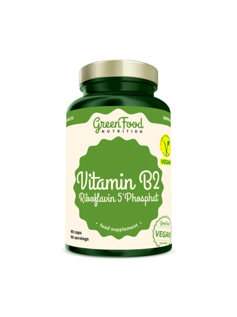 GreenFood Vitamin B2 Riboflavin 5'Phosphat 90 kapslí