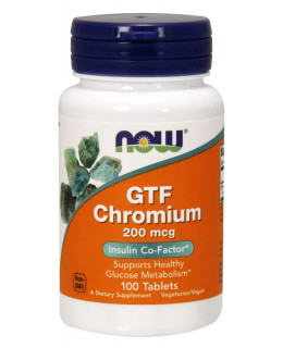 NOW Chromium GTF, 200 µg, 100 tablet