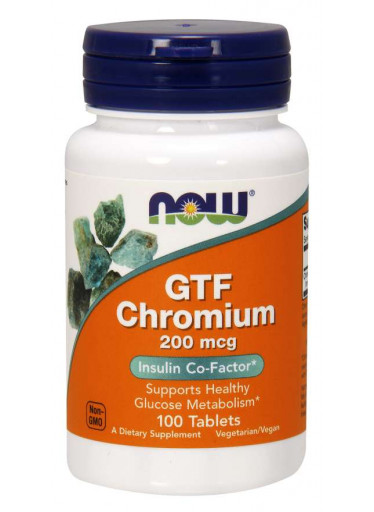 NOW Chromium GTF, 200 µg, 100 tablet