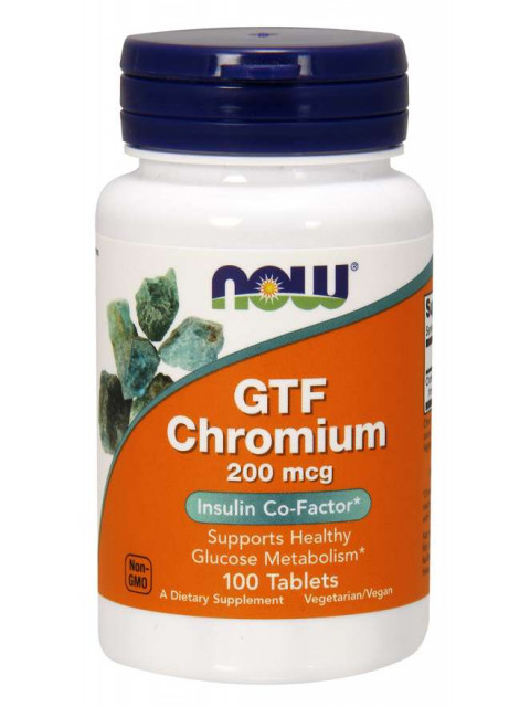 NOW Chromium GTF, 200 µg, 100 tablet