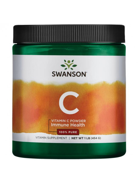 Swanson Vitamin C Prášek, 100% Čistá forma, 454 g