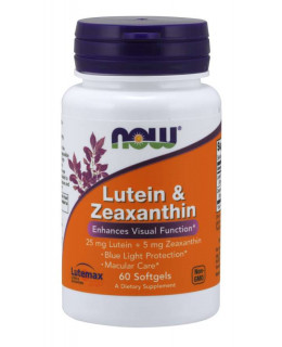 NOW Lutein & Zeaxanthin (zdraví očí), 60 softgel kapslí