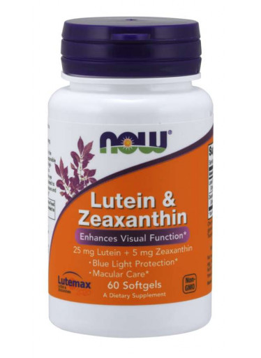 NOW Lutein & Zeaxanthin (zdraví očí), 60 softgel kapslí