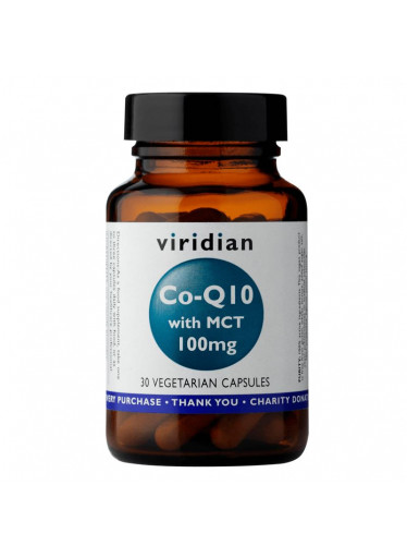 Viridian Co-enzym Q10 (Koenzym Q10) with MCT, 100 mg, 30 kapslí