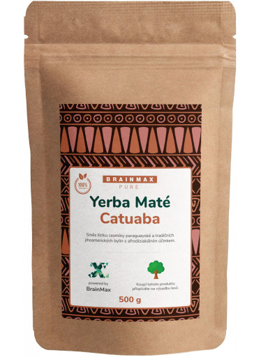 BrainMax Pure Organic Yerba Maté - Catuaba, 500 g