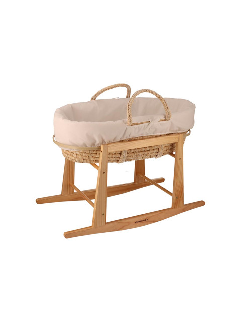 ATMOWOOD Mojžíšův koš pro miminko s matrací a stojanem