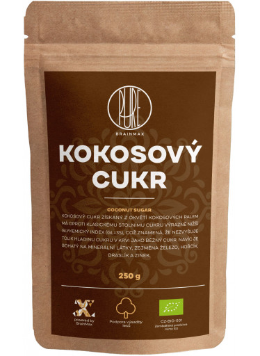 BrainMax Pure Kokosový cukr BIO, 250 g