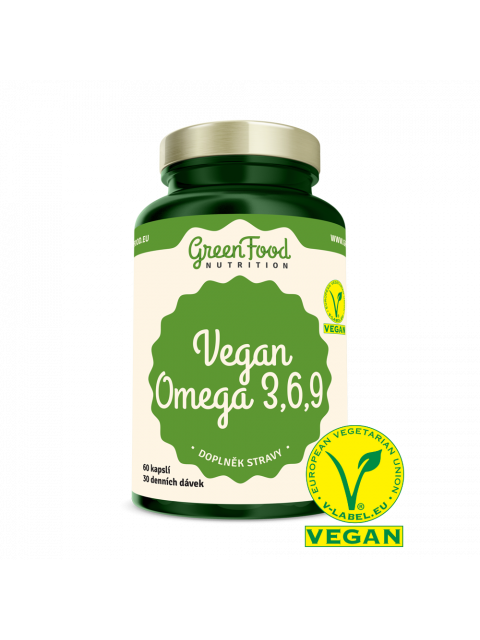 GreenFood Vegan Omega 3,6,9, 60 kapslí