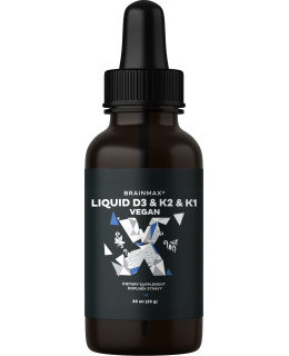 BrainMax Vegan Liquid D3 & K2 & K1, 30 ml