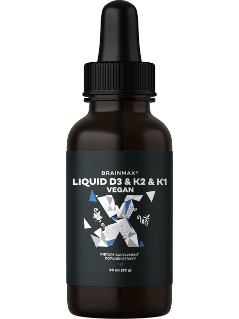 BrainMax Vegan Liquid D3 & K2 & K1, 30 ml