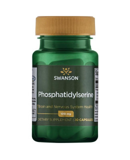 Swanson Phosphatidylserine (fosfatidylserin) 100 mg, 30 softgels - EXPIRACE 11/2022